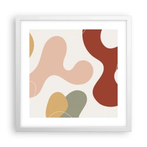 Poster in een witte lijst - Kronkels of krullen? - 40x40 cm