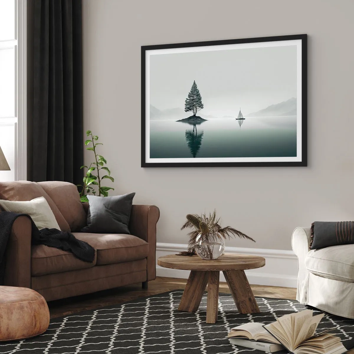 Poster in een zwarte lijst - Droom - 40x30 cm