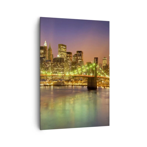 Schilderen op canvas - Het licht gaat hier nooit uit - 70x100 cm