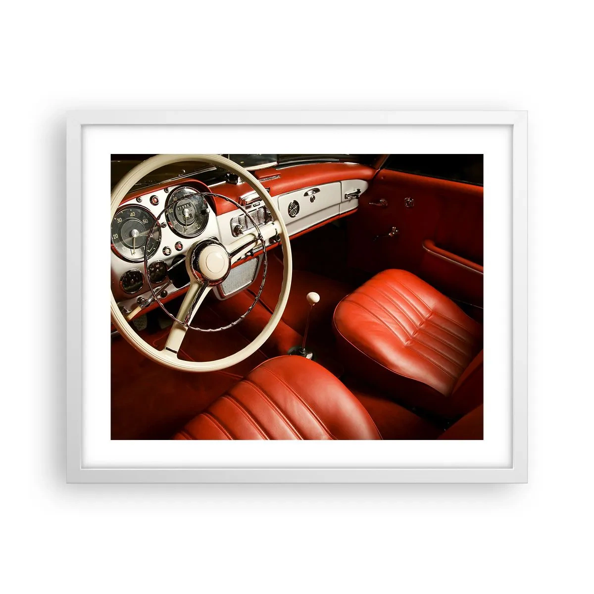 Poster in een witte lijst - Vintage luxe - 50x40 cm