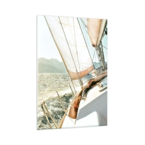 Schilderen op glas - Onder vol zeil - 80x120 cm