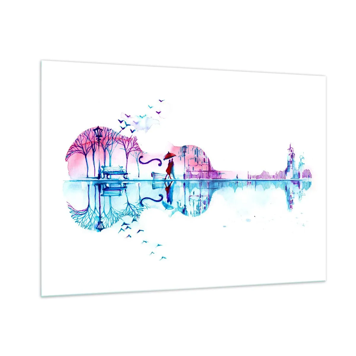 Schilderen op glas - Ik zal je wat regencantussen brengen - 100x70 cm