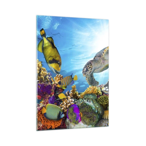 Schilderen op glas - Koraalpromenade - 50x70 cm