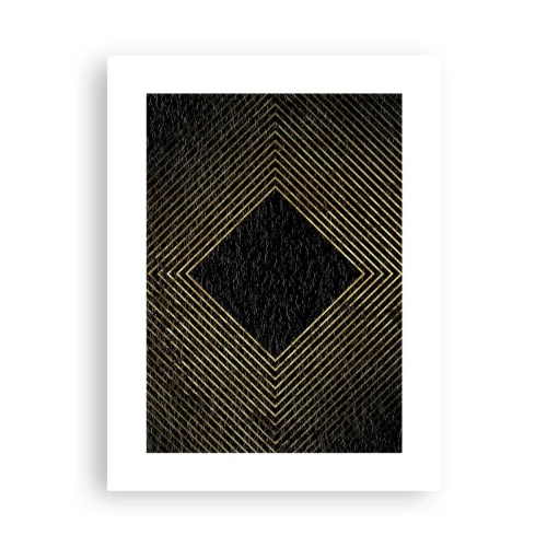 Poster - Geometrie in glamoureuze stijl - 30x40 cm