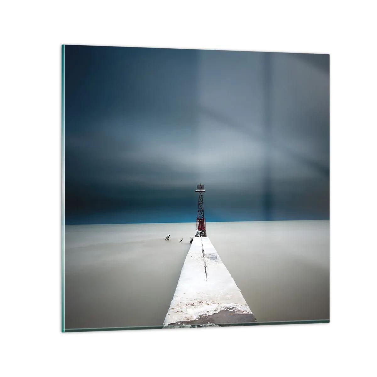Schilderen op glas - Om de uitgestrektheid te ontmoeten - 70x70 cm