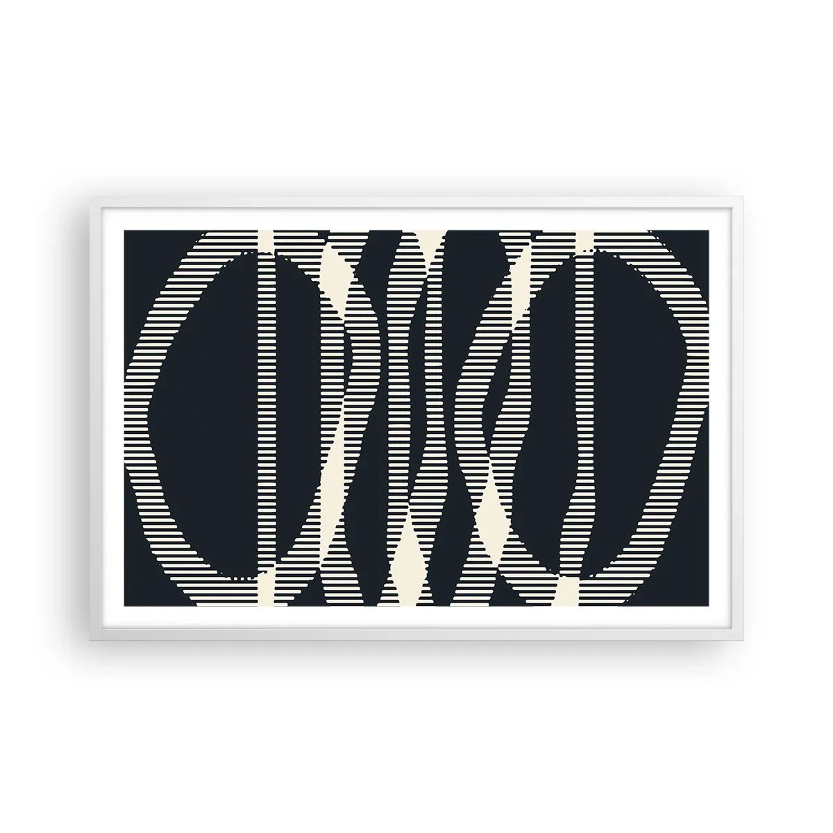 Poster in een witte lijst - Een poging om de duisternis te doorbreken - 91x61 cm