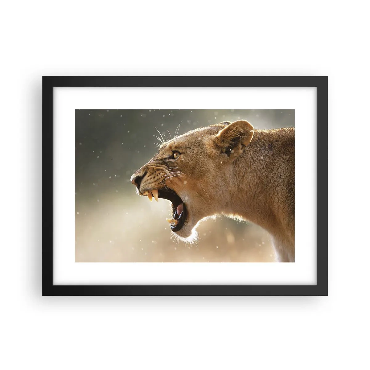 Poster in een zwarte lijst - Probeer niet te luisteren - 40x30 cm