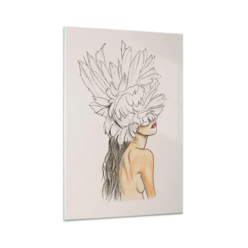 Schilderen op glas - gekroonde schoonheid - 70x100 cm