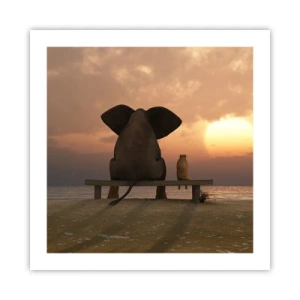 Poster - Het is goed om samen stil te zijn - 50x50 cm