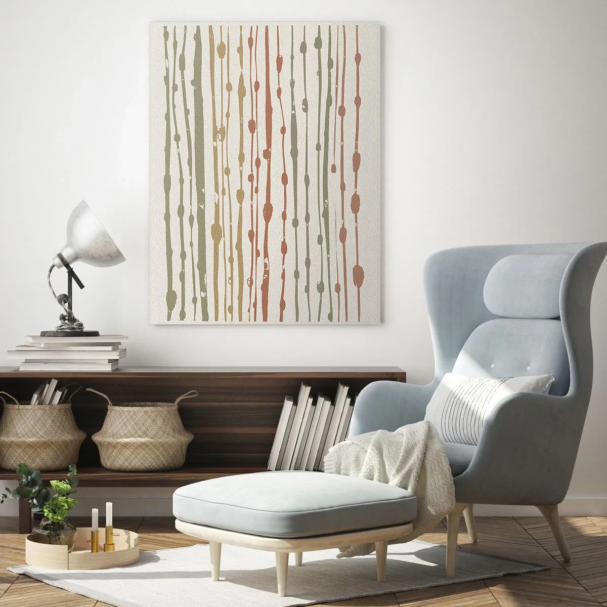 Schilderen op glas - Muzieknotatie van kleuren - 50x70 cm