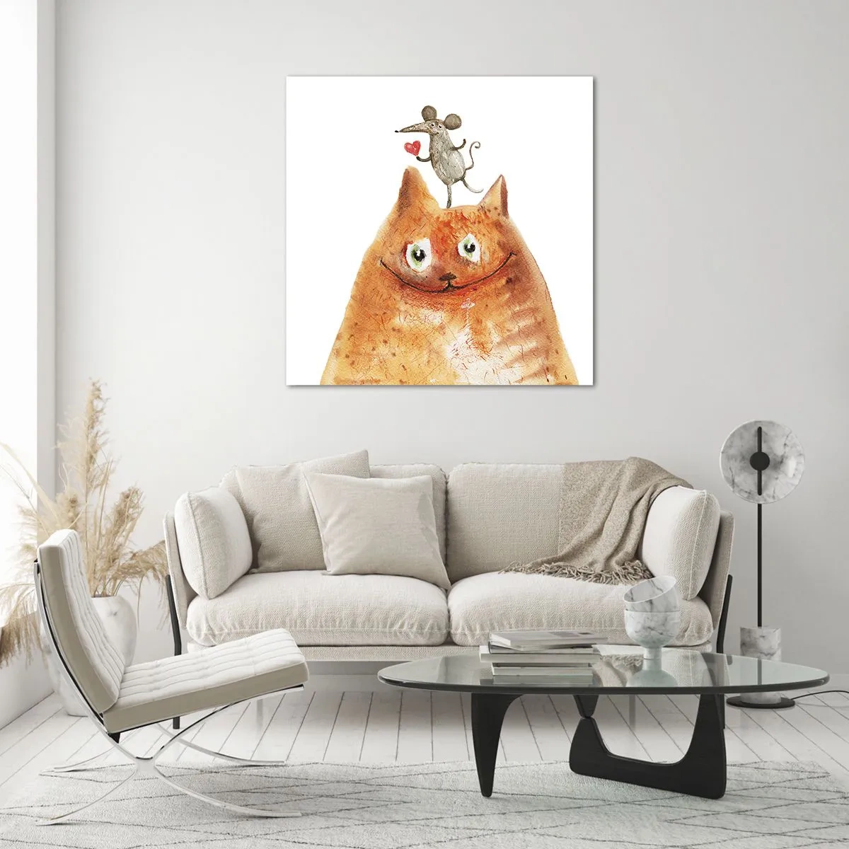 Schilderen op glas - De paradoxen van de liefde - 50x50 cm