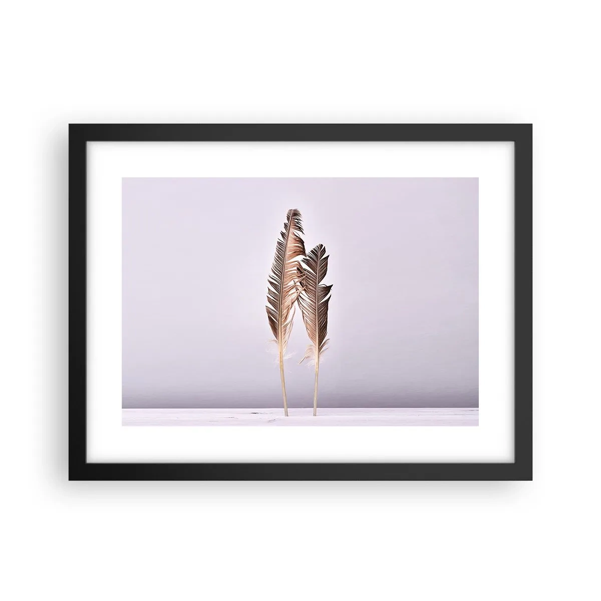 Poster in een zwarte lijst - Tegen het niets - 40x30 cm