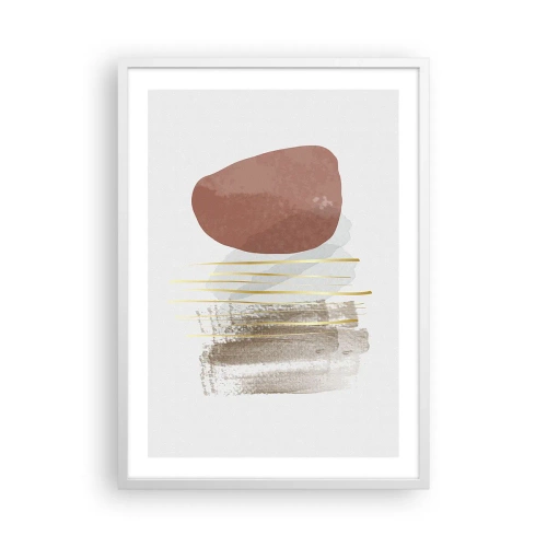 Poster in een witte lijst - Abstracte zuilengalerij - 50x70 cm