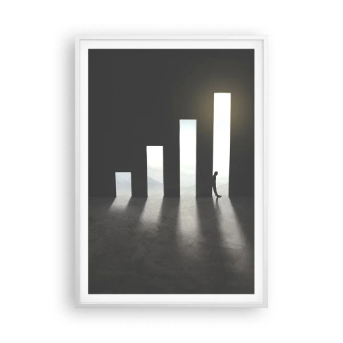Poster in een witte lijst - Succes - impressie - 70x100 cm
