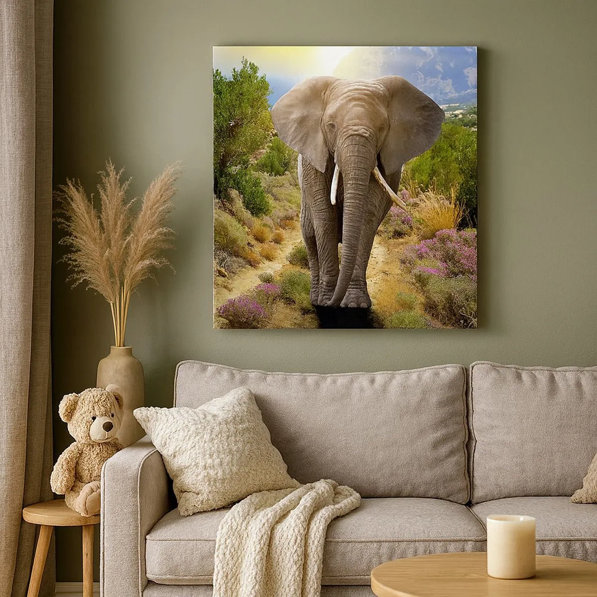 Schilderen op canvas - Zo zag Eden eruit - 30x30 cm