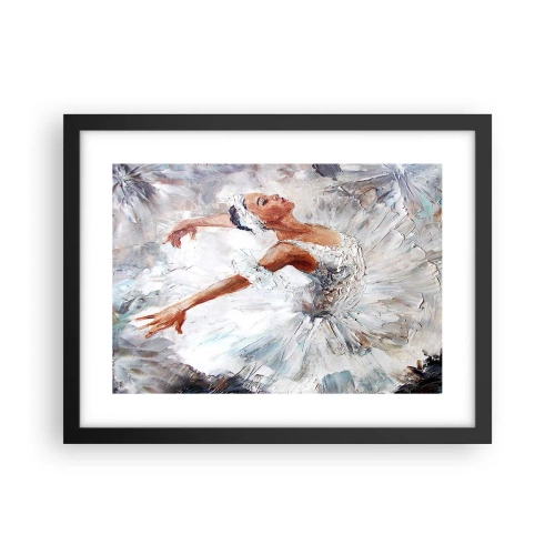 Poster in een zwarte lijst - Delicaat en licht als tule - 40x30 cm