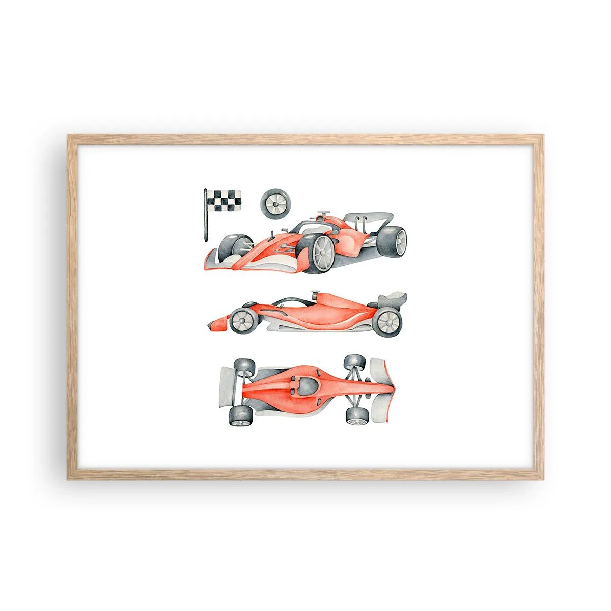 Een poster in een licht eiken lijst - Jaag je droom na - 70x50 cm