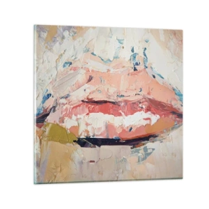 Schilderen op glas - Het wekt de zintuigen - 40x40 cm