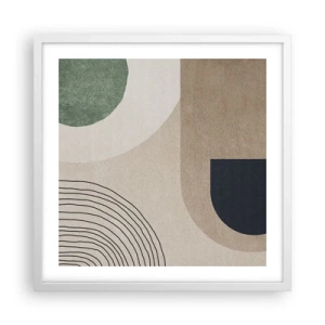 Poster in een witte lijst - De zachtheid van het ovaal - 50x50 cm