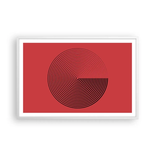 Poster in een witte lijst - Circulaire beweging - 91x61 cm
