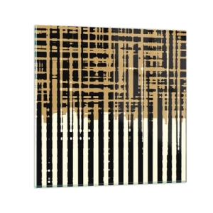 Schilderen op glas - Architecturale abstractie - 40x40 cm