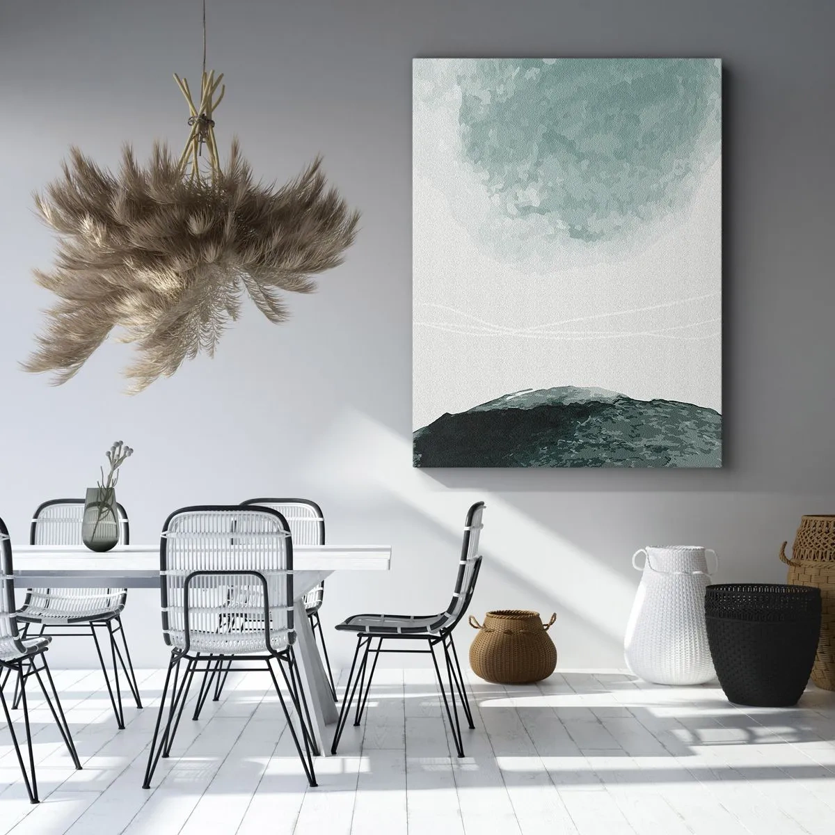 Schilderen op canvas - Ontmoeting met de mist - 45x80 cm