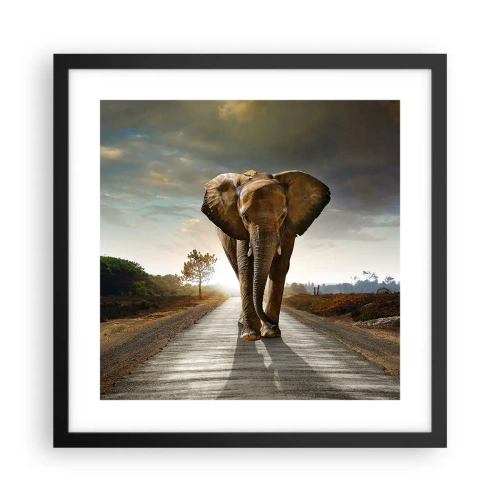 Poster in een zwarte lijst - En helemaal niet in een porseleinen pakhuis - 40x40 cm