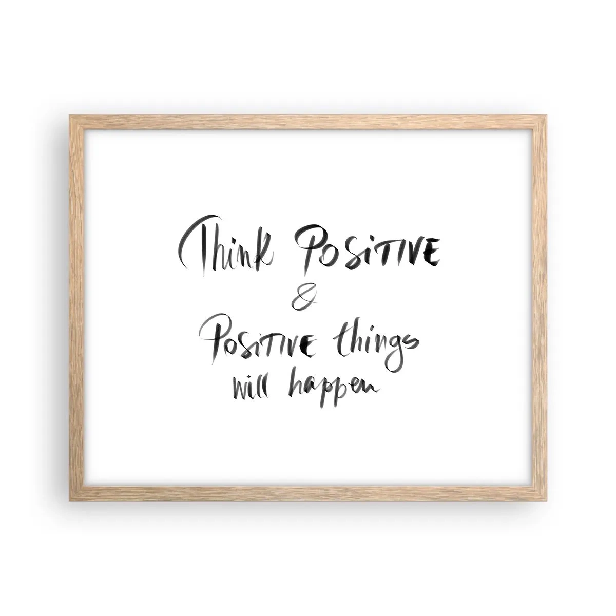 Een poster in een licht eiken lijst - Hoe leef je het leven? - 50x40 cm