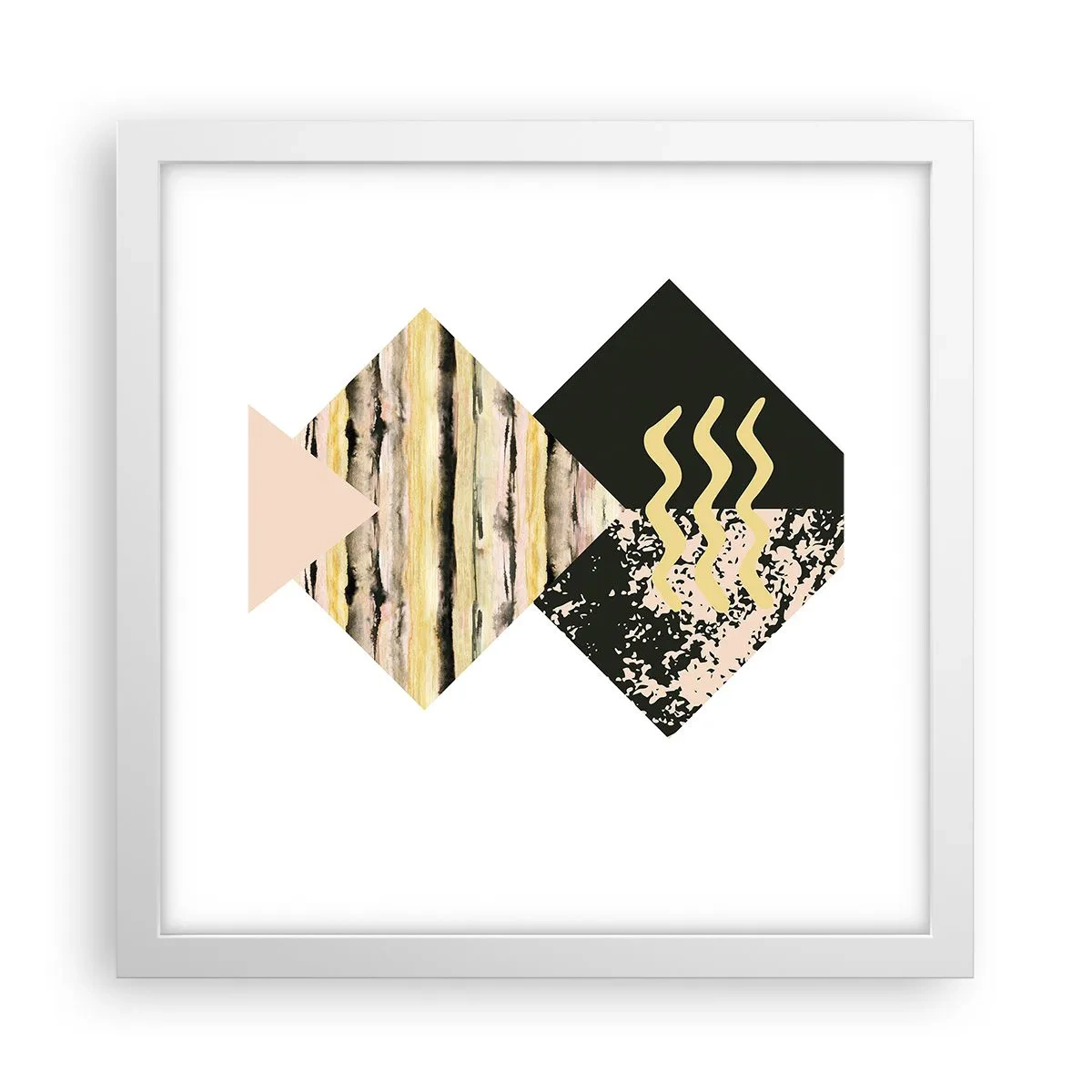 Poster in een witte lijst - Er is niet zo eenvoudig - 30x30 cm