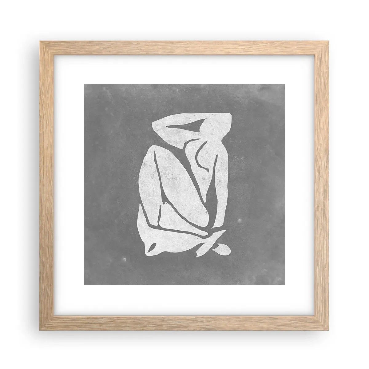 Een poster in een licht eiken lijst - In reflectie - 30x30 cm