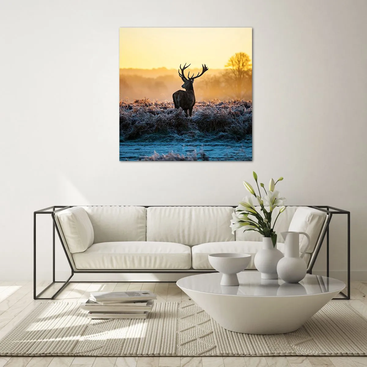 Schilderen op glas - Gekroond op zijn landgoed - 50x50 cm