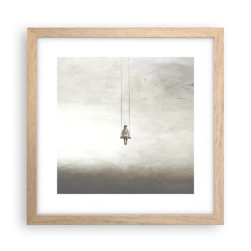 Een poster in een licht eiken lijst - Een kind in ons - 30x30 cm