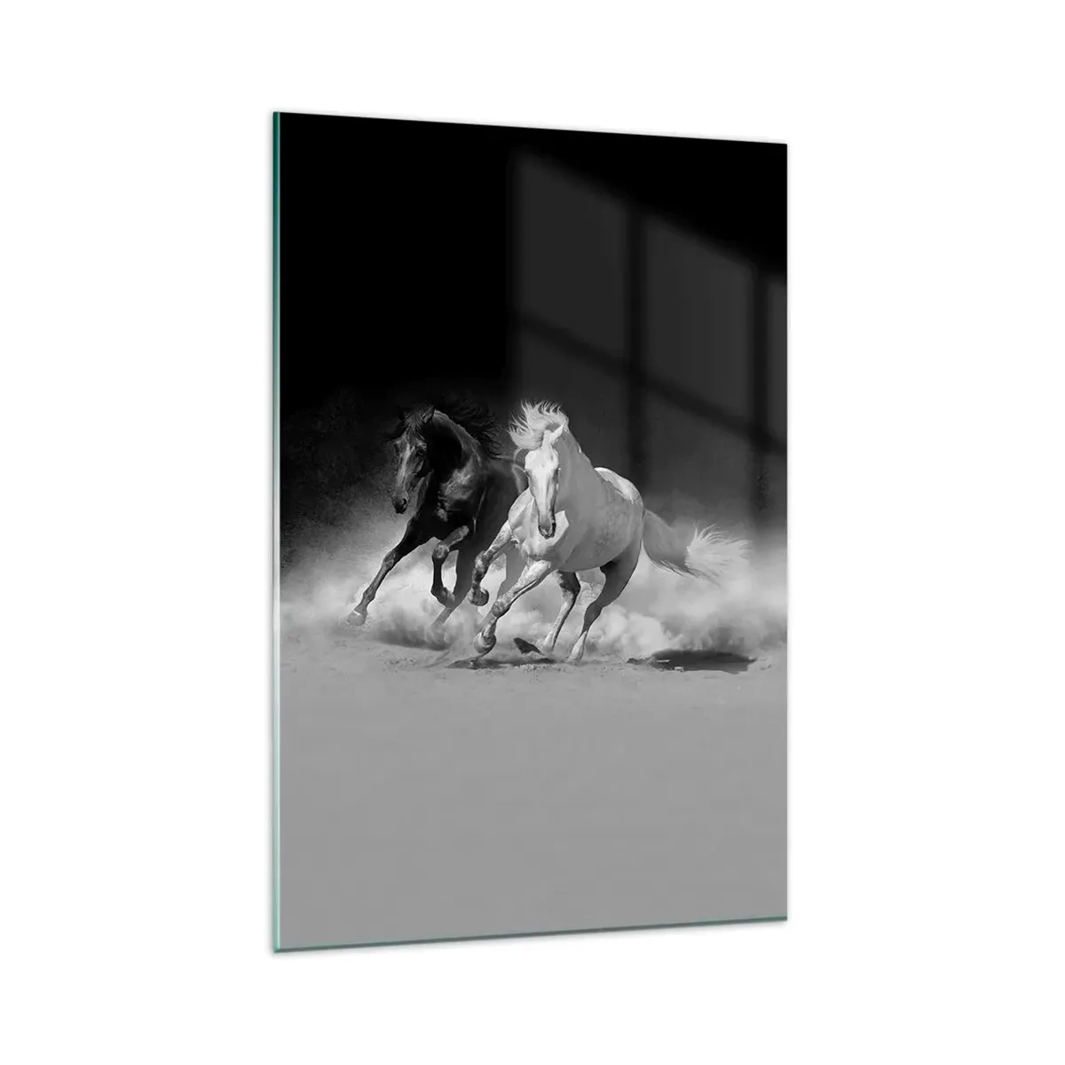Schilderen op glas - Vrijheidsgalop - 80x120 cm