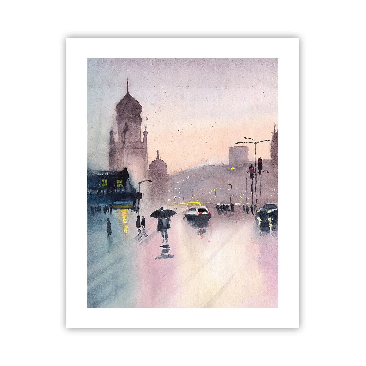 Poster - In de regenachtige nevel - 40x50 cm