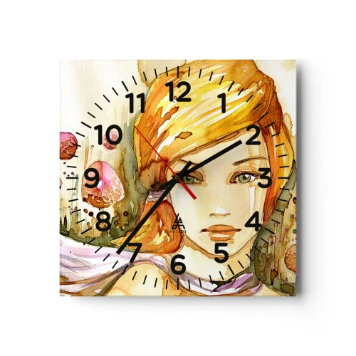 Wandklok - Klok - Een smaragdgroene look die woede kalmeert - 30x30 cm