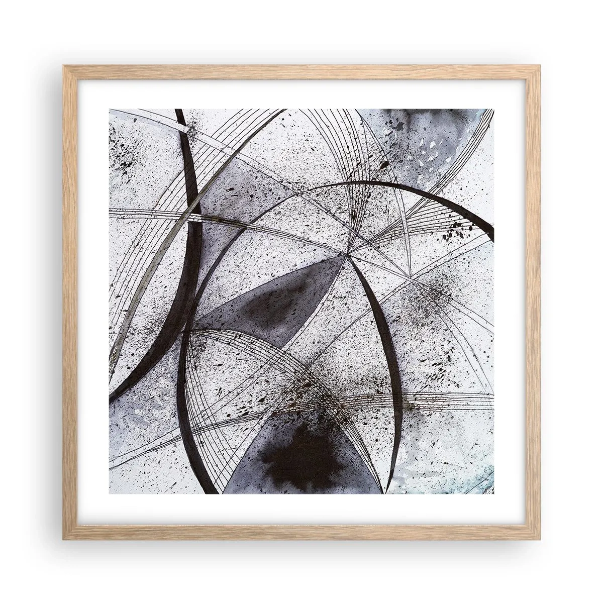 Een poster in een licht eiken lijst - Futuristische fantasie - 50x50 cm