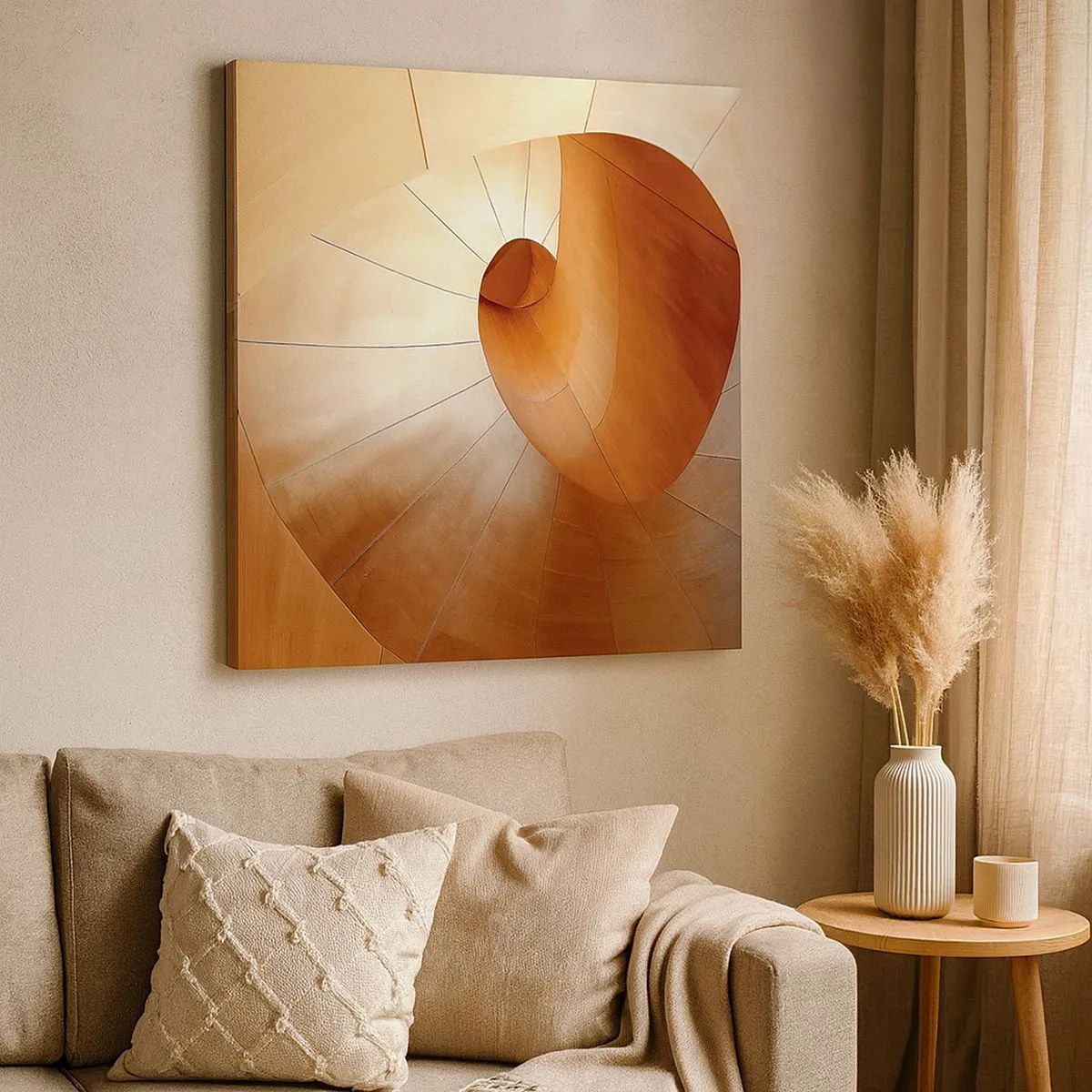 Schilderen op canvas - Architecturale serpentijn - 30x30 cm