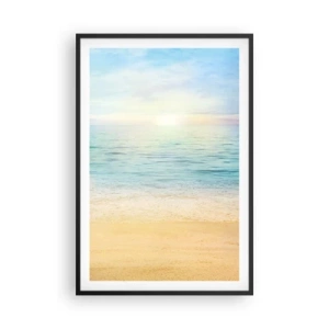 Poster in een zwarte lijst - Groot blauw - 61x91 cm