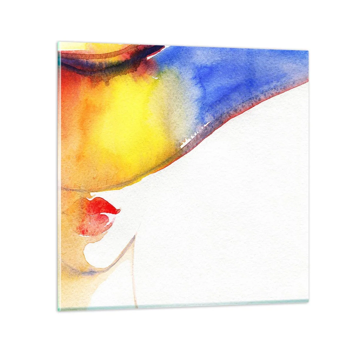 Schilderen op glas - Portret van een dame - 40x40 cm