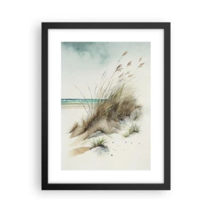 Poster in een zwarte lijst - Bedekt met zand - 30x40 cm