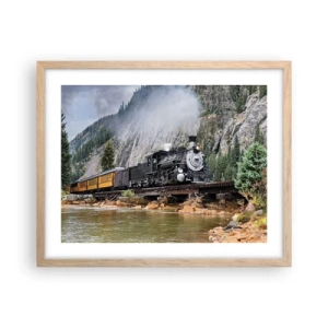 Een poster in een licht eiken lijst - Waar wil je naar toe? Waar naar toe? - 50x40 cm