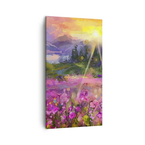 Schilderen op canvas - In de vallei onder de bescherming van de zon - 45x80 cm