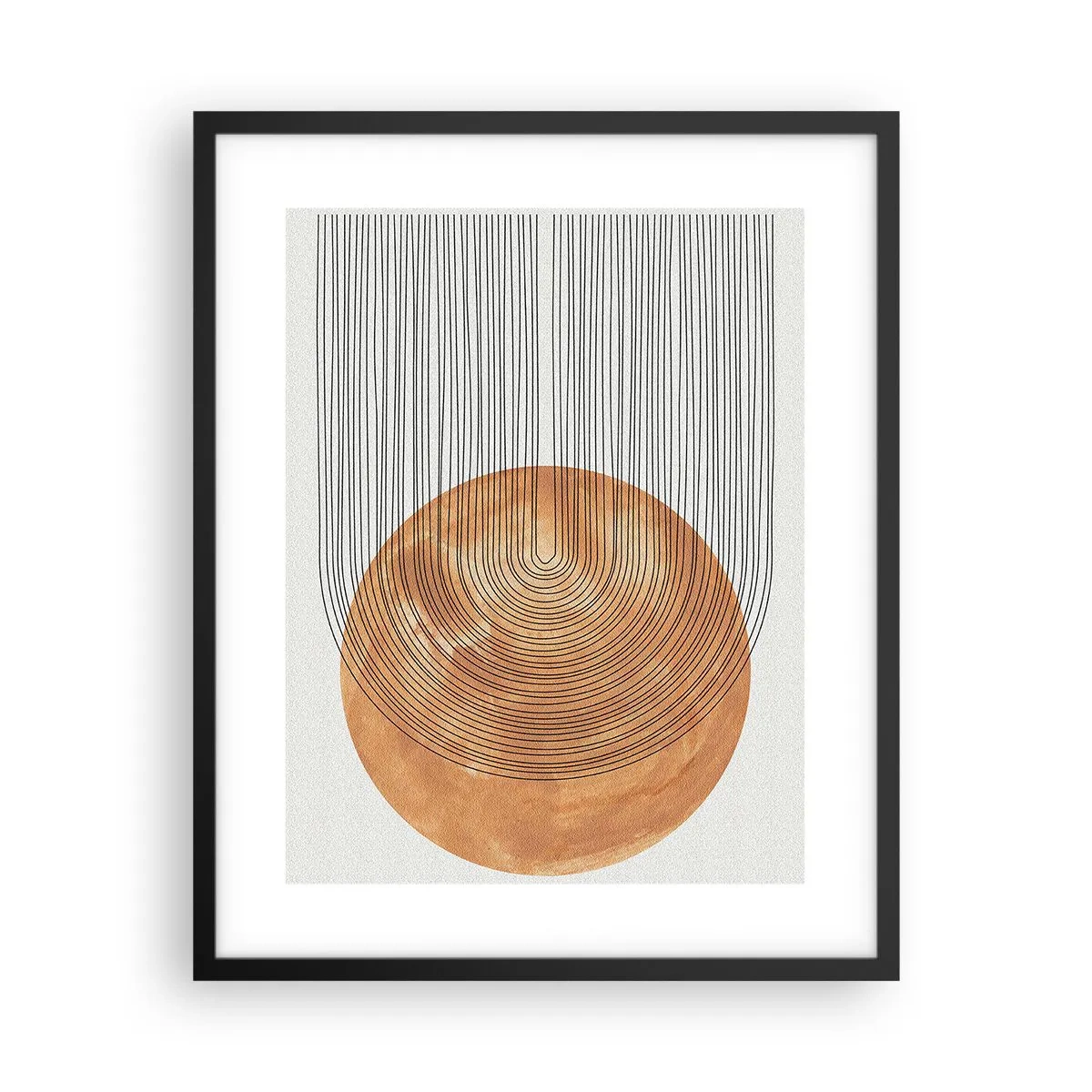 Poster in een zwarte lijst - Zonnige compositie - 40x50 cm