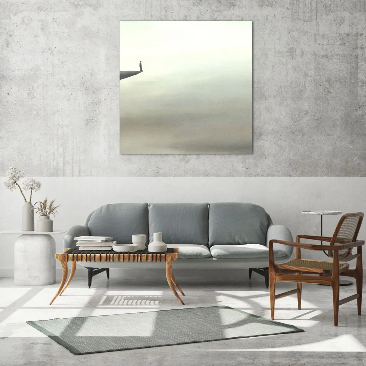 Schilderen op glas - Omhoog, natuurlijk! - 60x60 cm