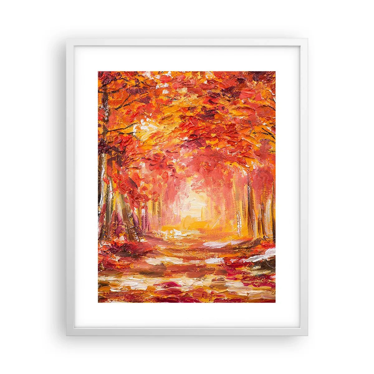 Poster in een witte lijst - Koperen bos - 40x50 cm