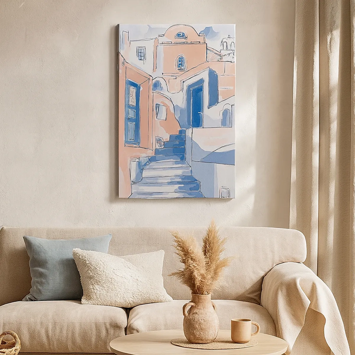 Schilderen op canvas - Exotische stad - 50x70 cm