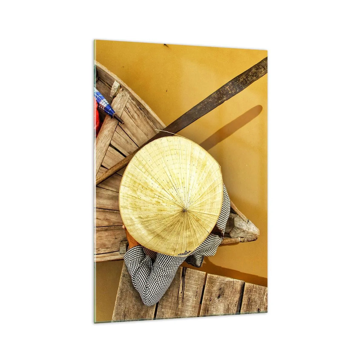 Schilderen op glas - Het leven op de Gele Rivier - 70x100 cm