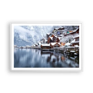 Poster in een witte lijst - In winterdecoratie - 91x61 cm