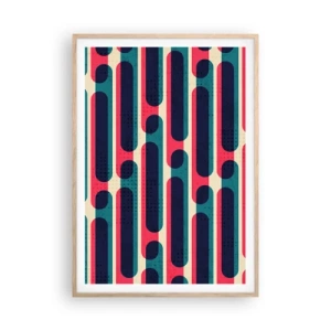 Een poster in een licht eiken lijst - In de diepte en vooruit - 70x100 cm