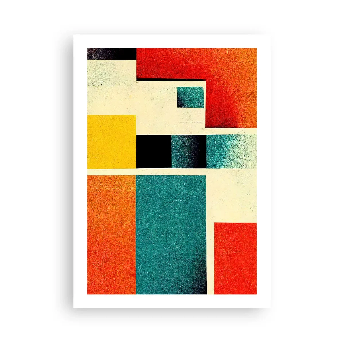 Poster - Geometrische abstractie – goede energie - 50x70 cm